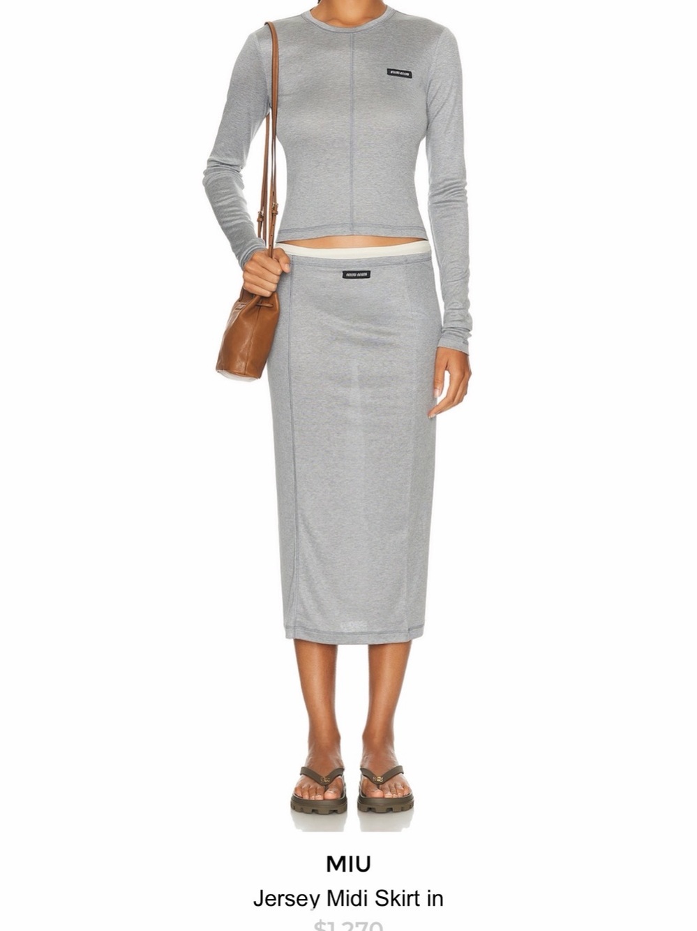 Miu Miu logo skirt